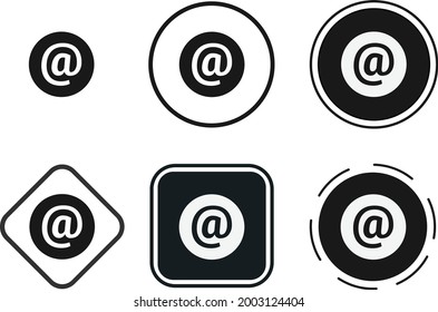 at icon set. Collection of high quality black outline logo for web site design and mobile dark mode apps. Vector illustration on a white background