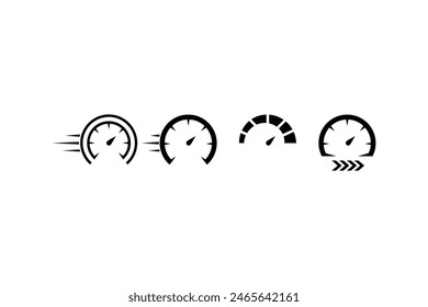 icon set collection speed meter level vector design template