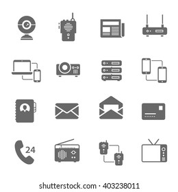 Icon set - communication devices