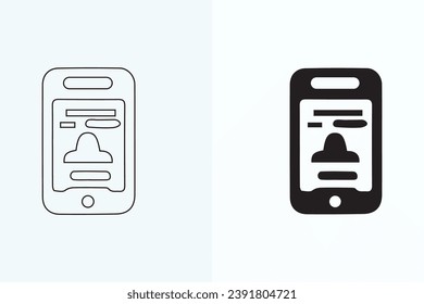 Symbol für Kommunikation. Einschließlich Sprechen, Nachricht, Telefon, E-Mail, Kontakt, Chat, Internet, Radio, Satellit, Antenne und mehr. Sammlung von festen Symbolen, Vektorgrafik