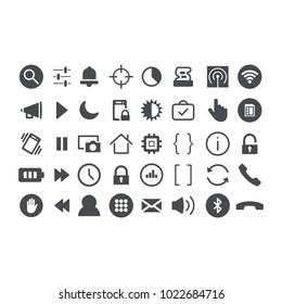 icon set completed 40 vector