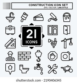Icon Set Construction Suitable Building Symbol Stock Vector (Royalty ...
