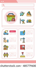 icon set construction vector