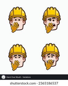Icon set construction worker