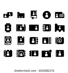 icon set contact mobile technology