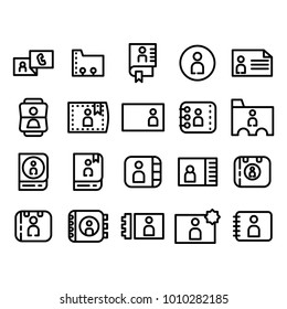 icon set contact mobile technology