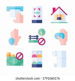 Icon Set Corona Virus Prevention for different seasons Color
