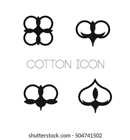 Icon set Cotton. Vector illustration