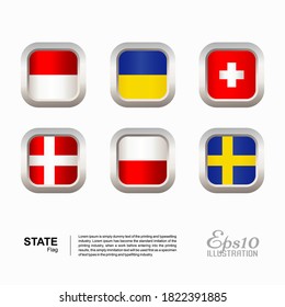 icon set. country flag. vector.