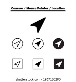 Icon set of Courser Point and Location