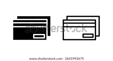 Icon set of credit card for payment, e-commerce, and financial design