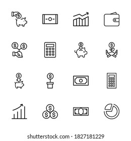 Icon set of credit. Editable vector pictograms isolated on a white background. Trendy outline symbols for mobile apps and website design. Premium pack of icons in trendy line style.