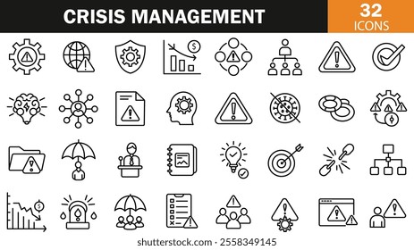 "Icon Set for Crisis Management and Emergency Response"