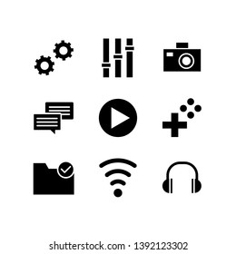 Icon set custom GLYPH BLACK