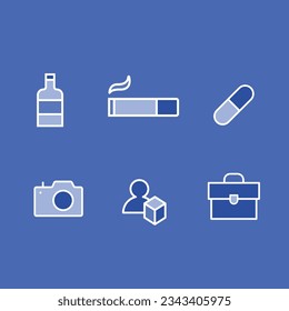 Icon set customs vector symbol