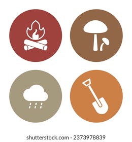 icon set cute and fun, icon pack simple and minimalist, icon autumn set , colorful icon