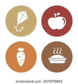 icon set cute and fun, icon pack simple and minimalist, icon autumn set , colorful icon,