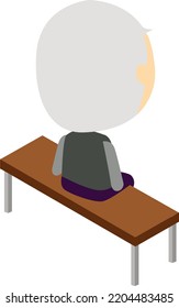 Icon set: Cute vector icon of sitting man. Use as your needed in your design