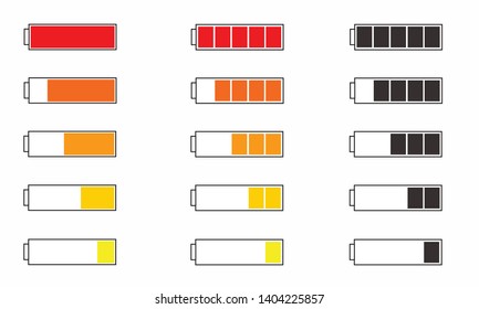 Icon set the degree of charging of the battery