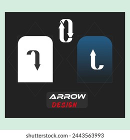 icon set icon design a black sign that says arrow and logo on it,