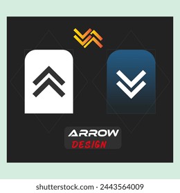 icon set icon design a black sign that says arrow and logo on it,
