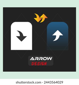 icon set icon design a black sign that says arrow and logo on it,