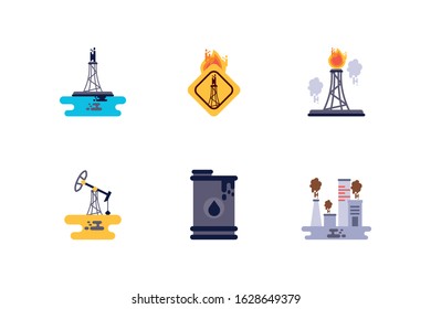 Icon set design, Climate change global warning pollution environment nature green and extreme danger theme Vector illustration