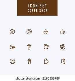 Icon set design for coffee shop vector