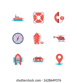 Icon set design, Emergency rescue save department 911 danger help safety and aid theme Vector illustration