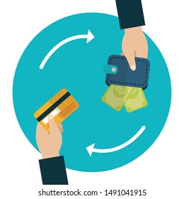 Icon set design, Money financial item commerce market payment invest and buy theme Vector illustration