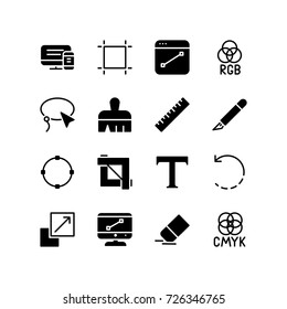 Icon set - Design tools of a software