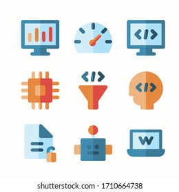 Desarrollo de conjunto de iconos para diferentes temporadas. Color con trazo editable
