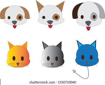 icon set dog vector illustration