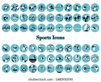 Icon set for each sporting event