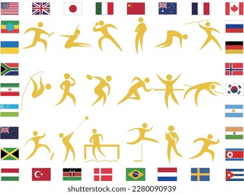 It is an icon set for each track and field event.