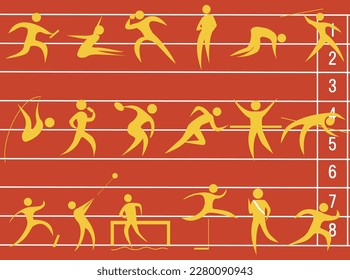 It is an icon set for each track and field event.