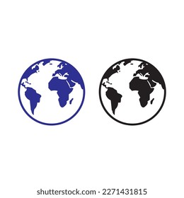 icon set earth vector illustration sign