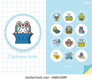 icon set easter vector
