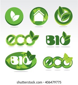 Icon set eco, eco friendly, ecological set