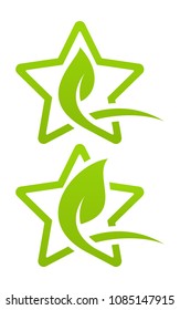 Icon set. Eco star