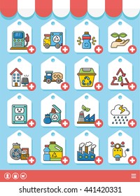 icon set ecology vector