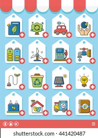 icon set ecology vector
