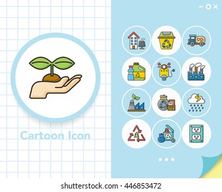 icon set ecology vector