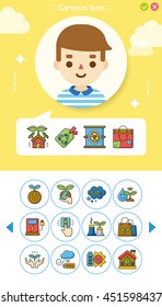 icon set ecology vector