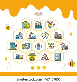 icon set ecology vector