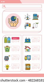 icon set ecology vector