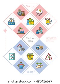 icon set ecology vector