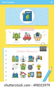 icon set ecology vector