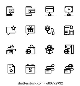 Icon set of E-commerce