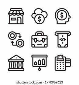 Icon Set Economy for different seasons Line
